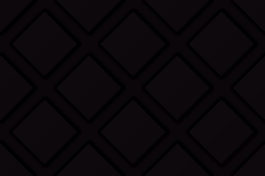 3D black square plate seamless pattern horizontal background graphic illustration. vector