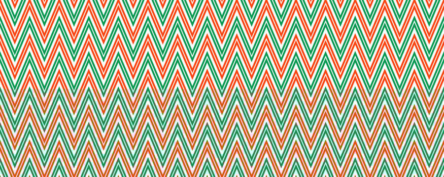Red and green seamless pattern. Candy cane zigzag stripes background. Christmas repeating decoration wallpaper. Winter holiday lines backdrop. Xmas peppermint gift wrap print vector