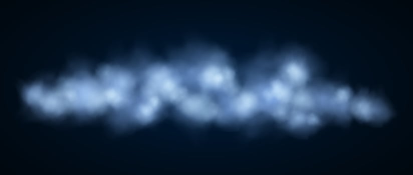 Blue neon smog background. Abstract glowing fog cloud wallpaper. Colorful smoke or dust design for banner, poster, collage, cover, presentation, brochure. vector