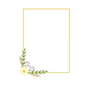 Floral Frame Template with Simple and Modern Style vector