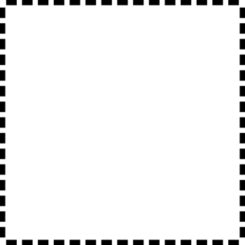 Black dot line frame square icon png