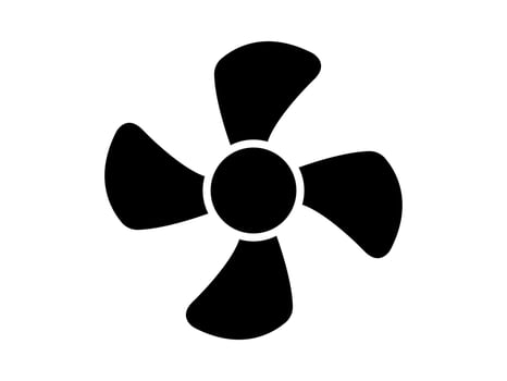 Fan Blades icon Silhouette Illustration Design With White Background vector