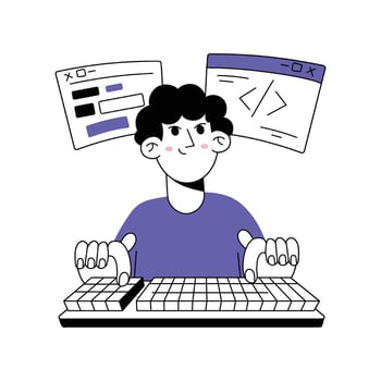 Programming Illustration. EPS 10 File vector