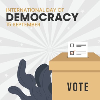 International Day of Democracy On September 15. . vector