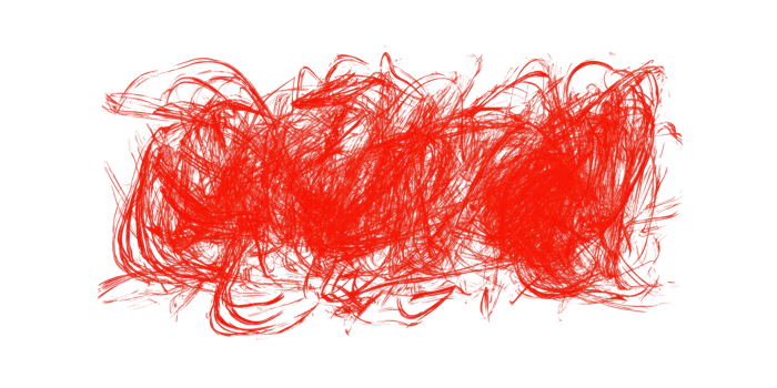 Abstract red scribbles random strokes illustration isolated on transparent background png