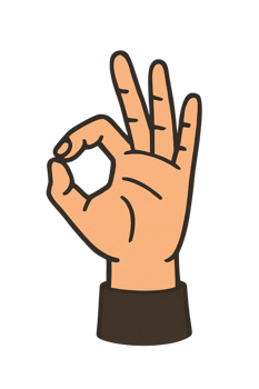 Ok Hand Pose png