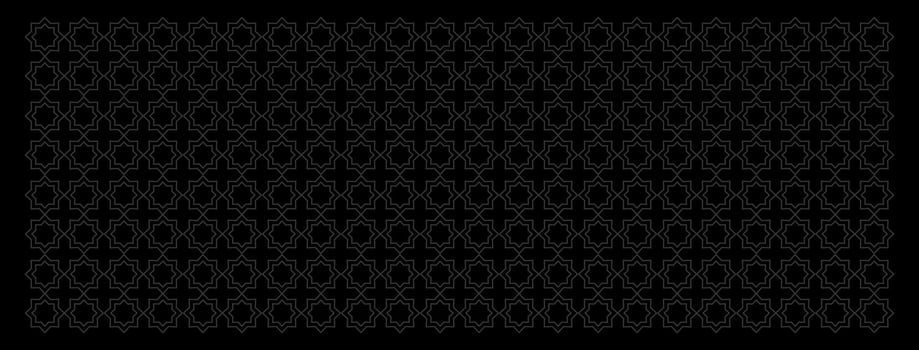 Islamic gold pattern in black background vector