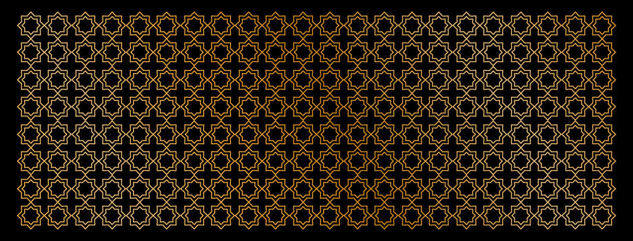 Luxury gold and black pattern islamic vector