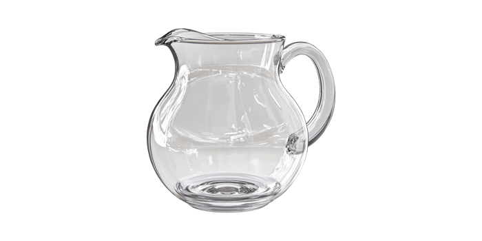 Clear Glass Pitcher With Handle. Elegant Beverage Serving Container For Home And Events Isolated On Transparent Background png