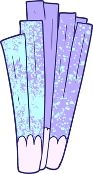 A purple and blue pencil with a white background vector