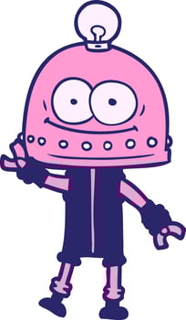 A cartoon character with a pink hat and black outfit vector