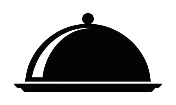 Simple tray outline design silhouette vector