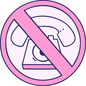 No phone sign illustration vector