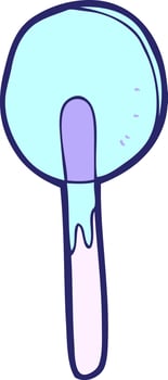 cartoon candy lolipop in bright neon color vector