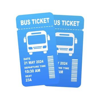 Modern bus ticket template. illustration vector