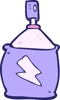 A purple container with a white lid vector