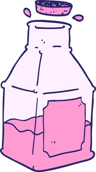 A jar with pink liquid inside vector