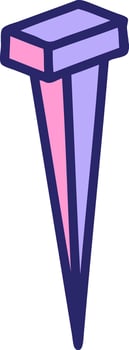 A purple and pink triangle with a triangle on top vector