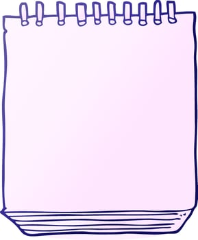 A notebook with a pen on it vector