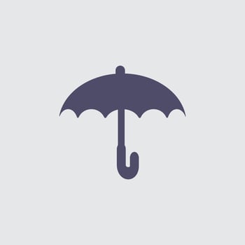 Simple umbrella icon vector
