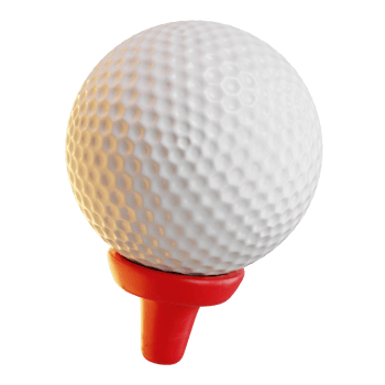 Golf ball 3d rendered icon png