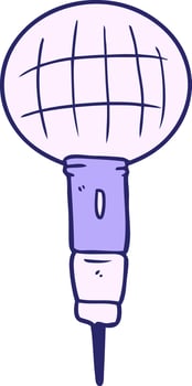 A cartoon lamp with a white background vector