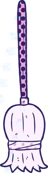 A pink brush with a handle on it vector