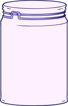 A jar with a lid on a white background vector