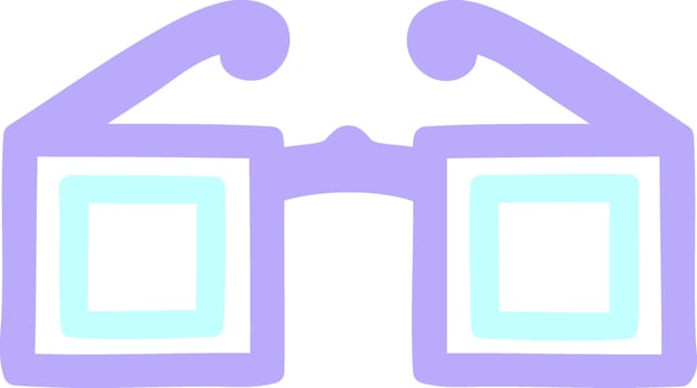 A purple and blue house with two windows vector