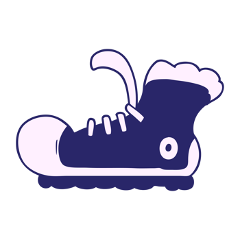 Shoe icon in a flat style png