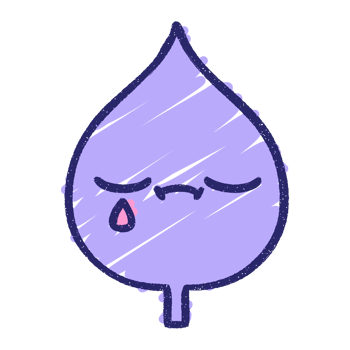 A purple leaf with tears on it png
