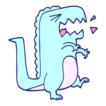 A cartoon dinosaur with its mouth open png