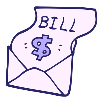 Illustration of bill png