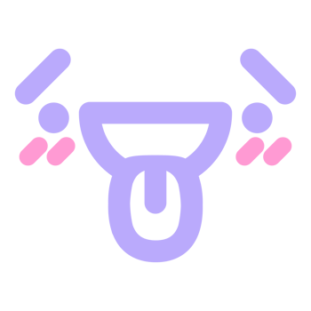 A purple and pink icon of a toilet png