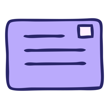 cute cartoon of a paper envelope in bright neon color png