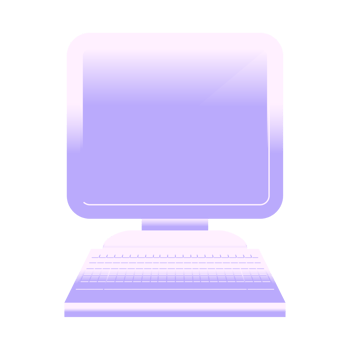 A computer monitor with a keyboard on it png