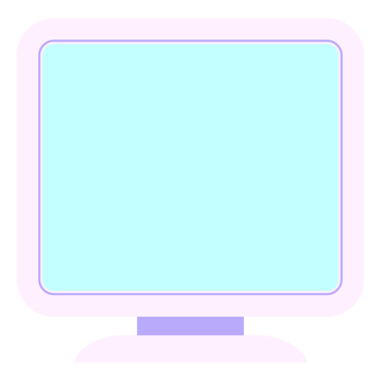 A computer monitor with a blue screen png