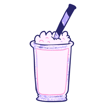 A drink with a straw and a pink drink png