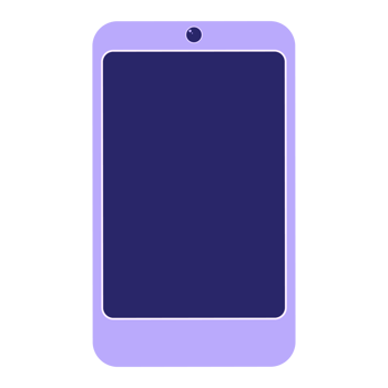 cell phone graphic illustration icon in bright neon color png