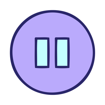 A purple button with two blue lines on it png