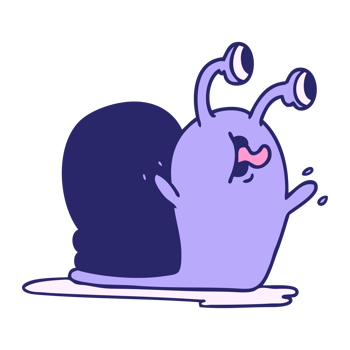 A cartoon snail with a big head and eyes png