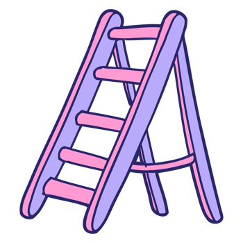A pink and purple ladder icon png