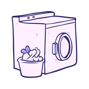 A washing machine and a bowl of ice cream png
