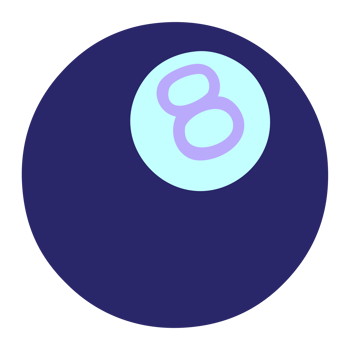 A blue ball with the number eight on it png