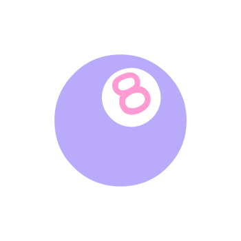 A purple ball with the number eight on it png