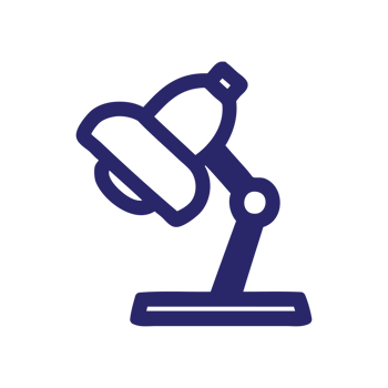 work lamp symbol icon in bright neon color on transparent background png