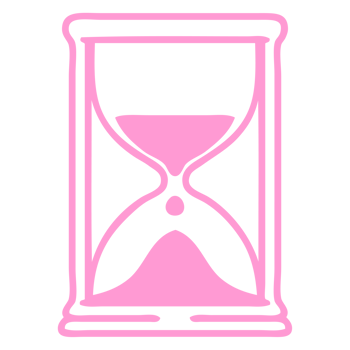 line doodle of an hourglass running sand icon in bright neon color on transparent background png