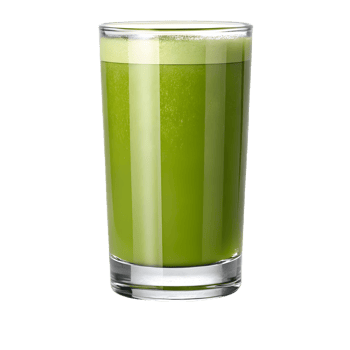 Refreshing glass of green juice isolated against a transparent background. png