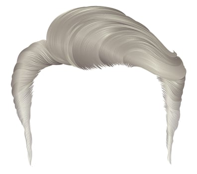 trendy man hairs blond color.beauty style vector