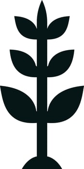 Simple Plant Silhouette vector